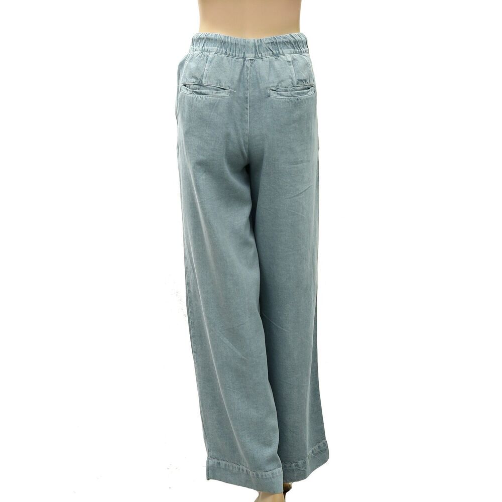 Free People Women's Tidal Moon Low-Rise Pull-On Trouser Pants Wide-Leg L 291207 - Picture 7 of 8
